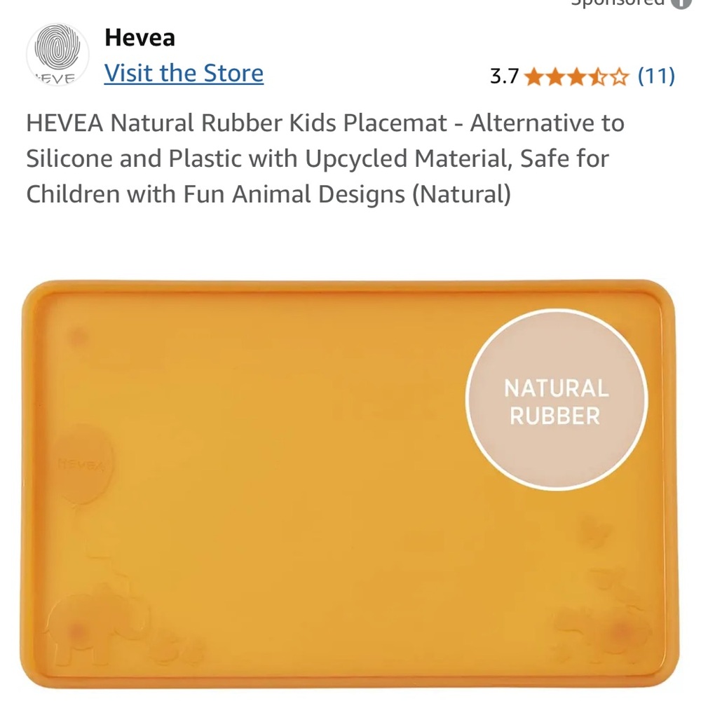 Hevea Natural Rubber Placemat